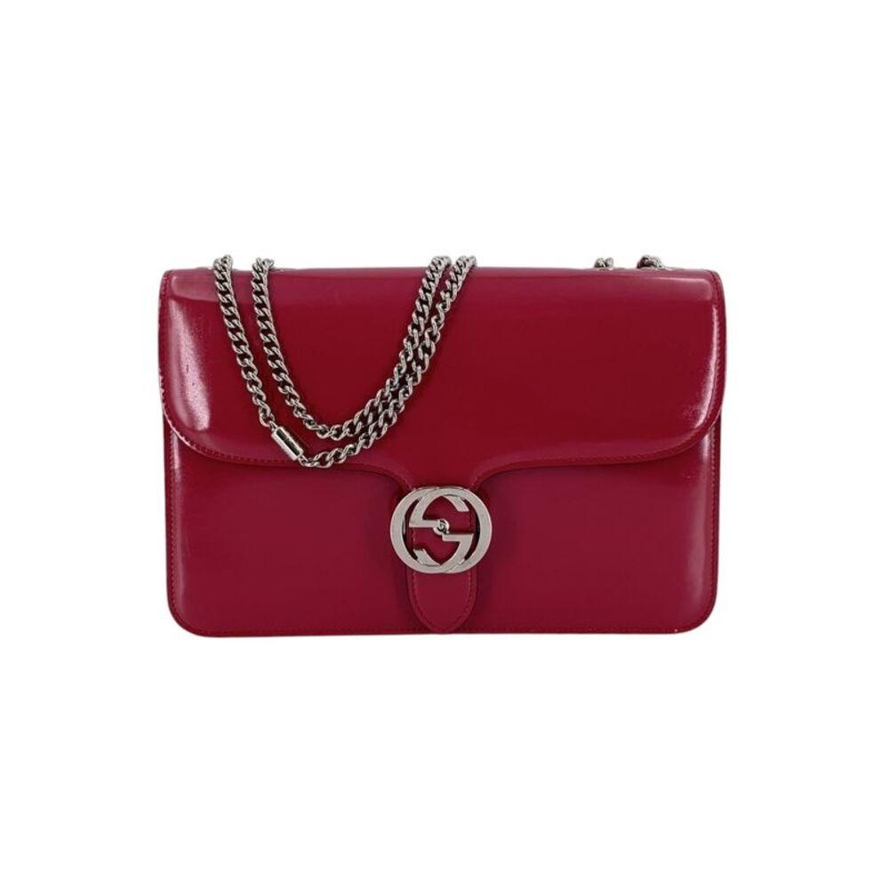 Gucci Leather Shoulder Bag Interlocking